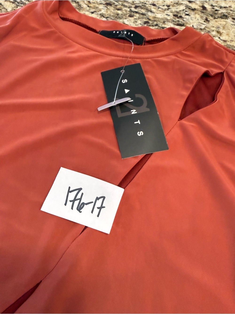 21 Saints sexy retro rust cutout long sleeve body suit SZ LG - Picture 13 of 14